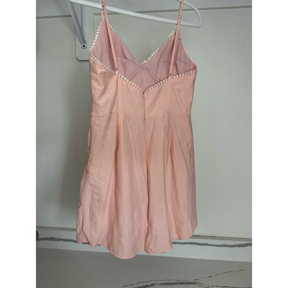 Selfie Leslie Babygirl Structured Bust Circle‎ Lace Trim Dress Pink Size Large - Picture 6 of 12